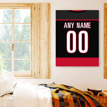 Carolina Jersey Custom Canvas Print Wall Art for Boy Girl Men Women Hockey Personalized Canvas Art